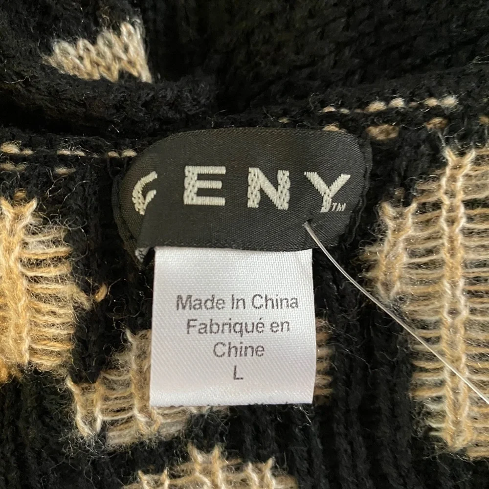 CENY spotted open front cardigan, Sz. L